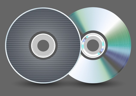 disk on gray background. のイラスト素材