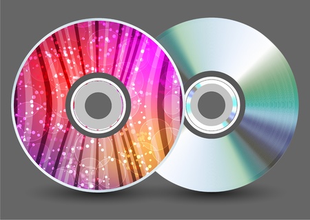Vector disk on gray background. Eps10のイラスト素材