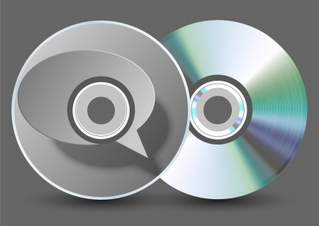 Vector disk on gray background. Eps10のイラスト素材