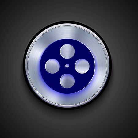 metal icon on gray background.のイラスト素材