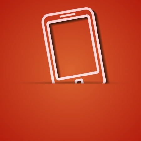 background. Orange icon applique.のイラスト素材