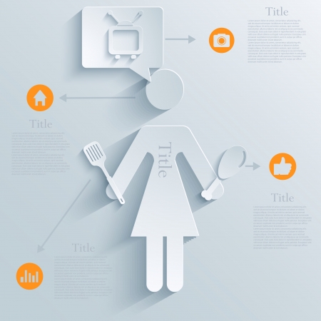 infographic housewife background design.のイラスト素材