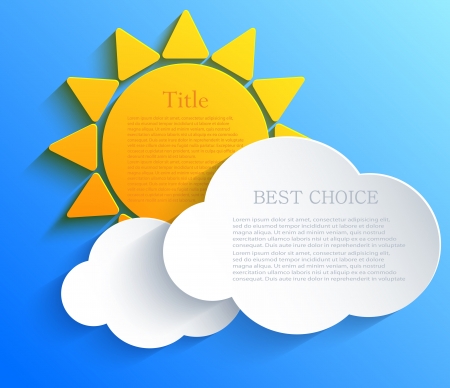 sun with clouds background.のイラスト素材