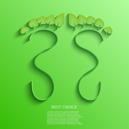 Vector eco footprint background. Eps10のイラスト素材