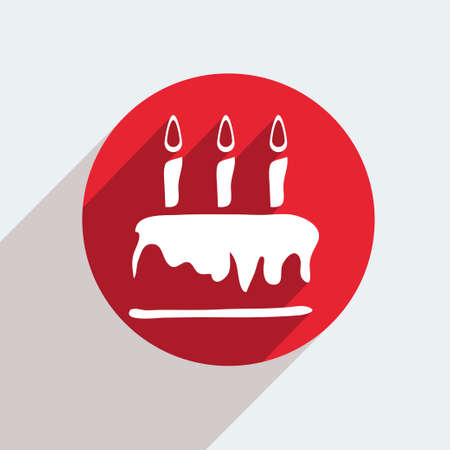 Vector red circle icon  on gray background. Eps10のイラスト素材