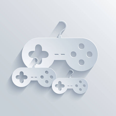 flat modern icon on blue background. のイラスト素材