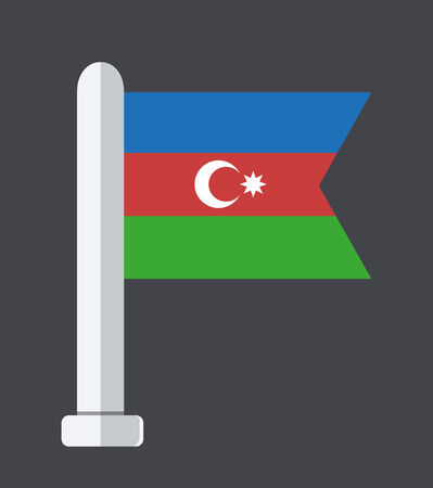 Flag on poleのイラスト素材