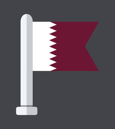 Vector flat modern flag on sample backgroundのイラスト素材