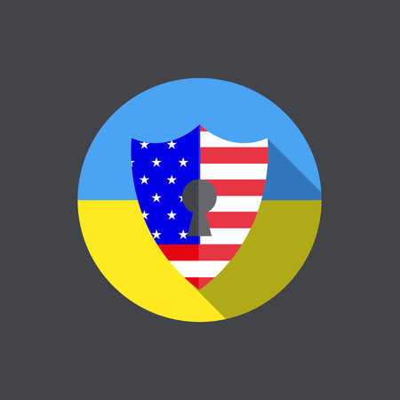 Vector modern ukraine shield background. Eps 10のイラスト素材