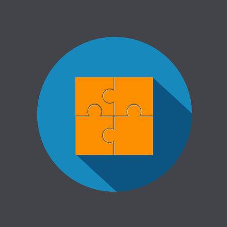 Vector modern puzzle icon. Eps 10 illustrationのイラスト素材