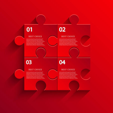 Vector modern puzzle icons background. Eps10 illustrationのイラスト素材