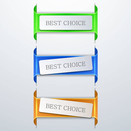 vector modern bookmarks element design. Creative banners set. 3 variants. のイラスト素材