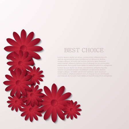 vector modern flowers background のイラスト素材