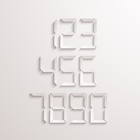 Vector modern electronic numbers set. Web element design. Eps10のイラスト素材