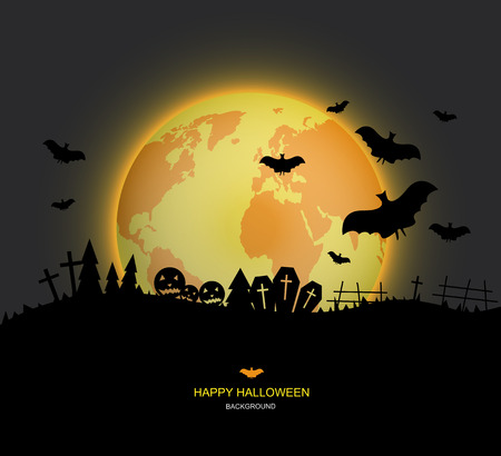 Vector modern halloween background. のイラスト素材