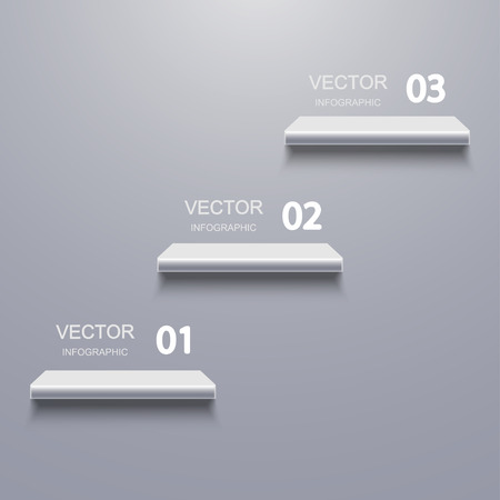 Vector modern shelf infographic background.のイラスト素材