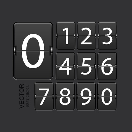 Vector modern numeric scoreboard set.のイラスト素材