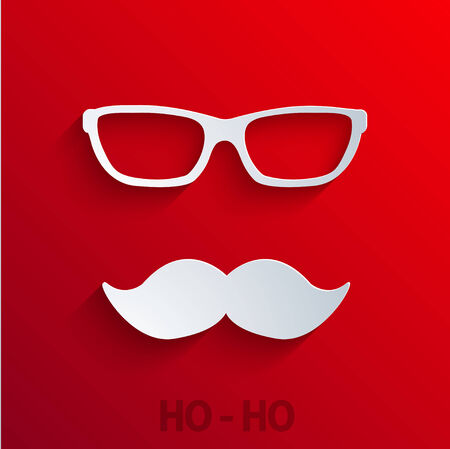 modern concept santa claus icon on redのイラスト素材