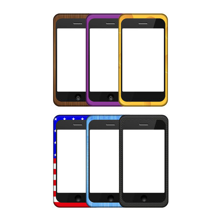 Vector modern smartphone setのイラスト素材