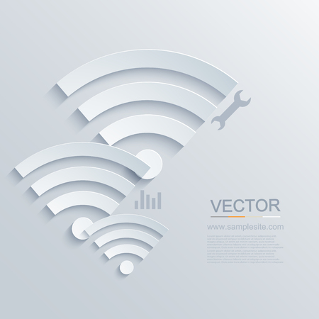 Vector modern wifi zone icon.のイラスト素材