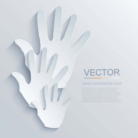 Vector modern hands icon  backgroundのイラスト素材