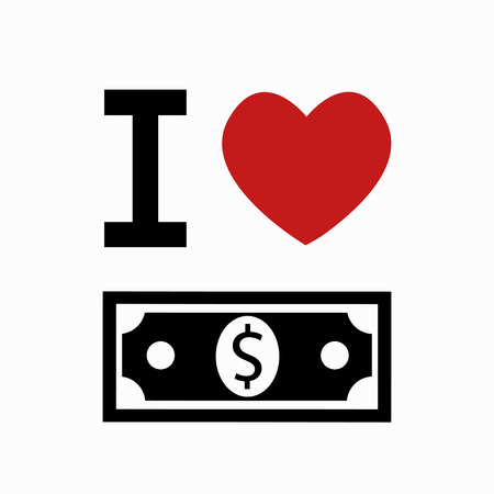 Vector money simbol on white background.のイラスト素材