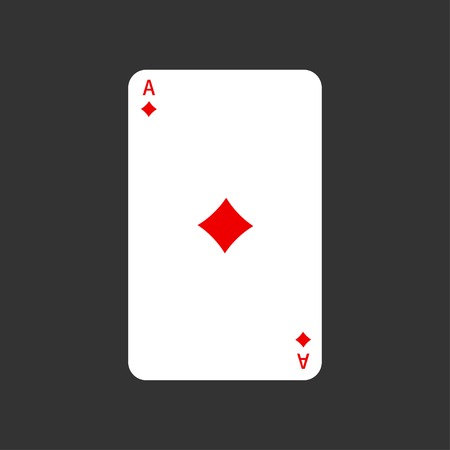 Vector ace playing card on grayのイラスト素材