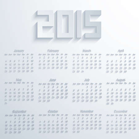 Vector modern 2015 calendarのイラスト素材