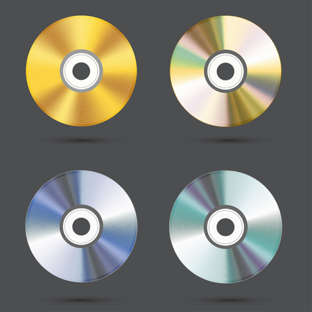 vector modern cd icons setのイラスト素材