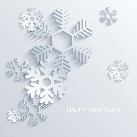 Vector modern snowflakes background.のイラスト素材