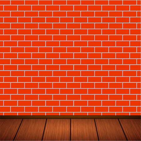 Vector wall with wooden floor.のイラスト素材