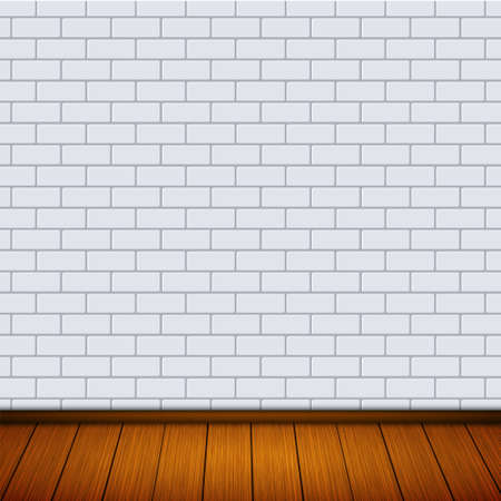 Vector wall with wooden floor.のイラスト素材