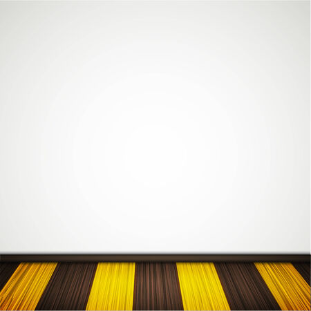 Vector wall with wooden floor.のイラスト素材