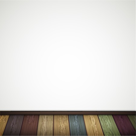 Vector wall with wooden floor.のイラスト素材