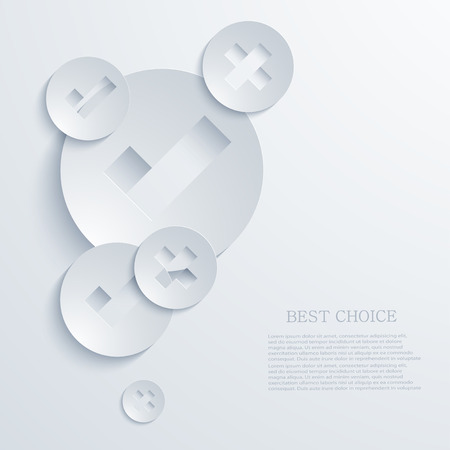 Vector yes or no infographic backgroundのイラスト素材