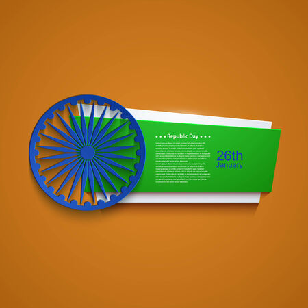 Vector modern Indian republic day background. Eps10のイラスト素材
