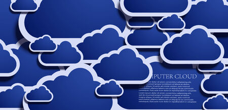 Vector cloud design element with place for your text. Eps10のイラスト素材