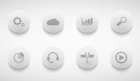 modern technology circle icons setのイラスト素材
