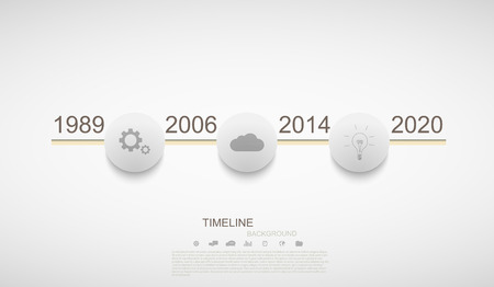 modern timeline infographicのイラスト素材