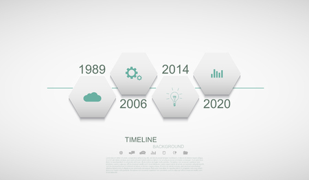 modern timeline infographicのイラスト素材