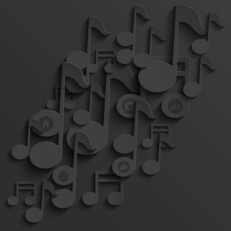 modern note music background templateのイラスト素材