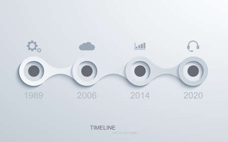 Vector modern timeline infographic. Business development. Eps10