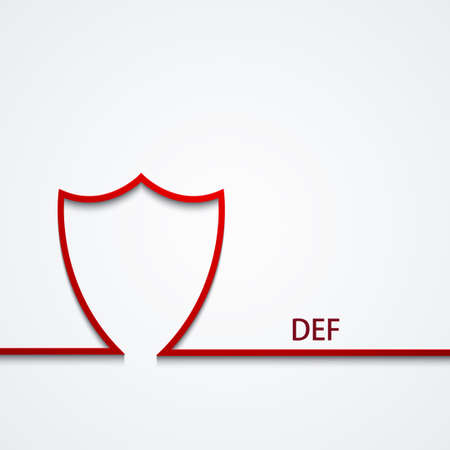 Vector modern shield icon on grayのイラスト素材