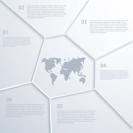 Vector modern map infographicのイラスト素材