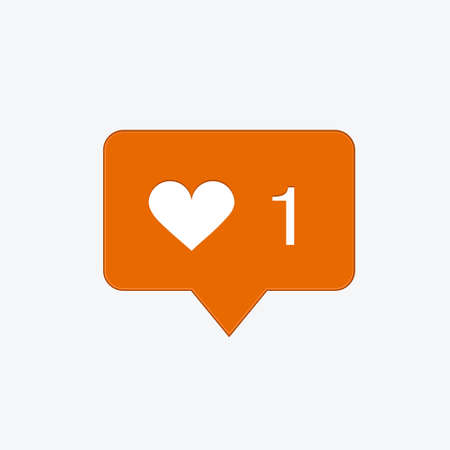 vector modern like orange iconのイラスト素材
