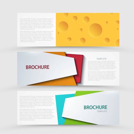 Vector modern banners set on gray background.のイラスト素材