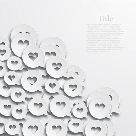 Vector modern concept heart with bubble speechのイラスト素材