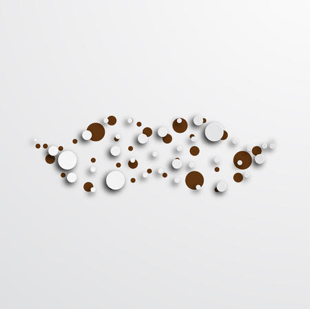 Vector modern mustache icon on white backgroundのイラスト素材