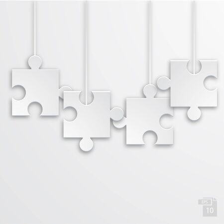 Vector modern black puzzle background.のイラスト素材