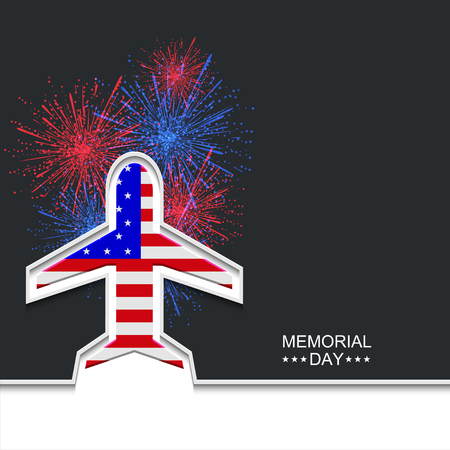 Vector modern memorial day or 4 julyのイラスト素材